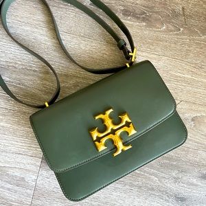 Authentic Tory Burch Eleanor Bag in Dark Ivy